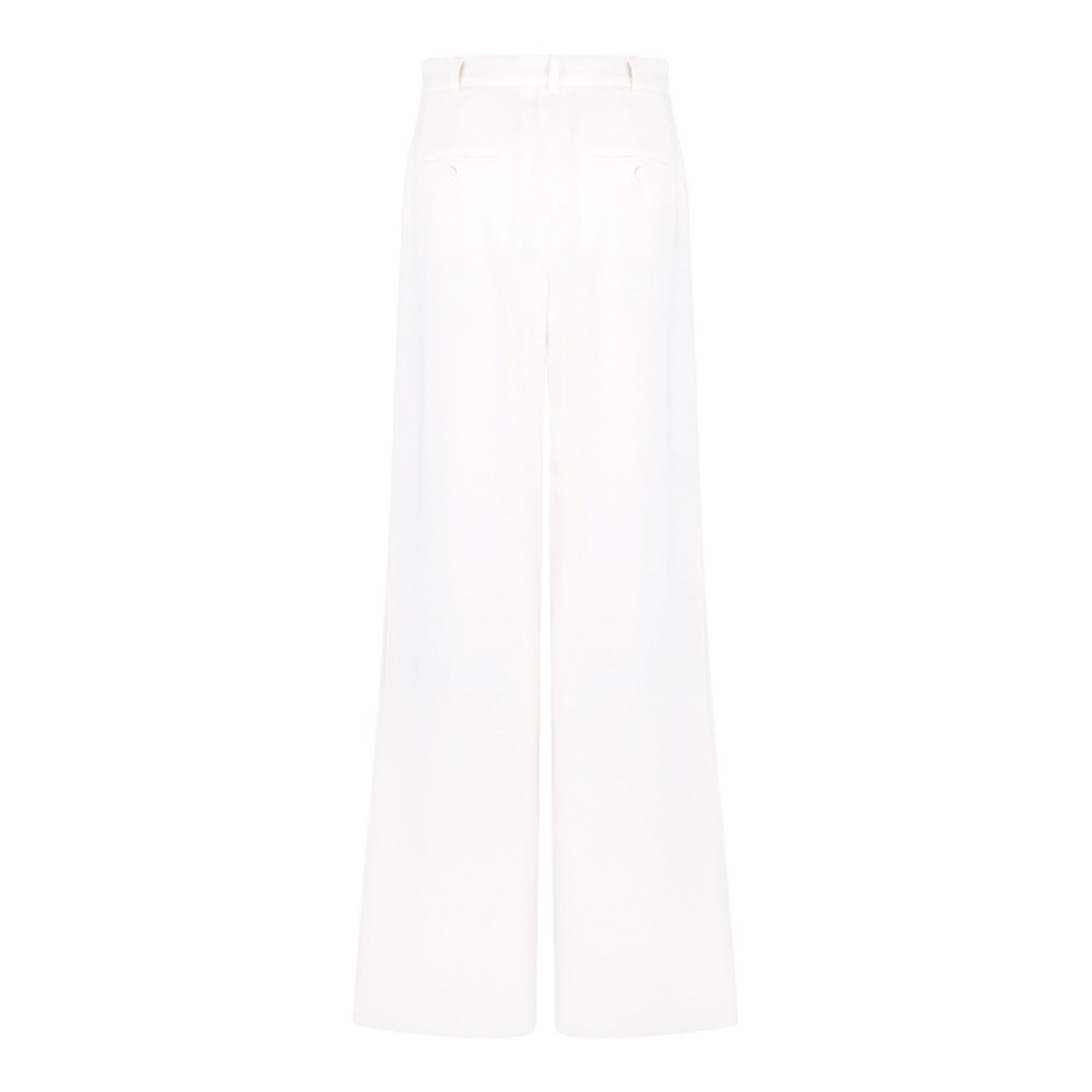 White Wide Cady Trousers
