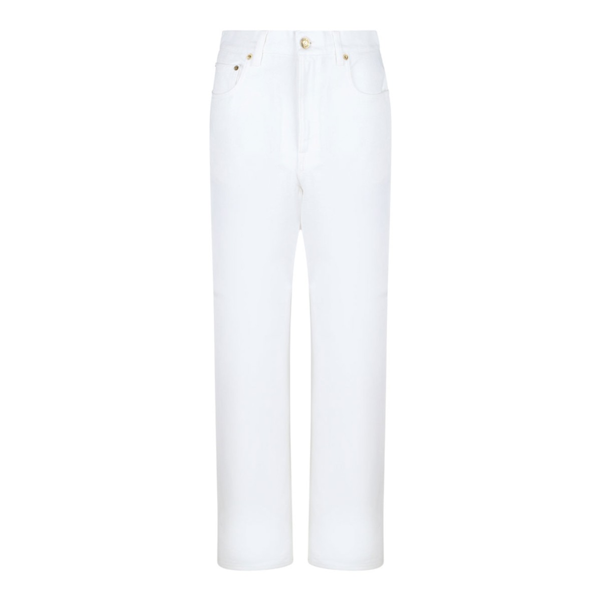 White Straight Leg Jeans