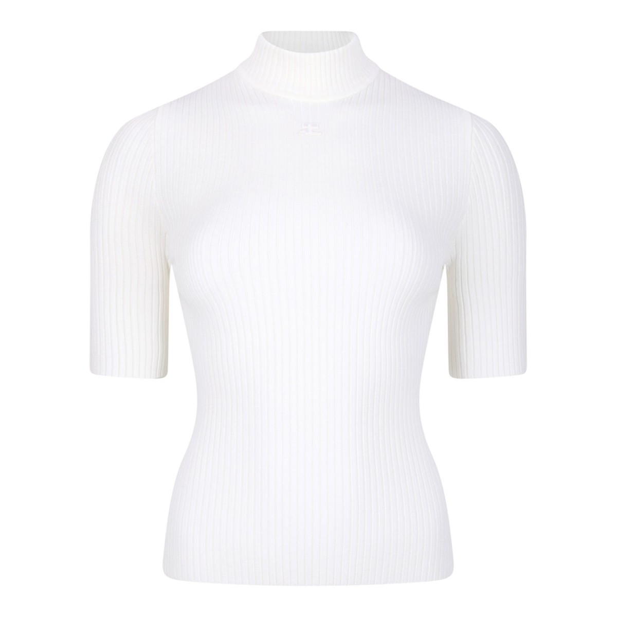 White Reedition Rib Knit T-Shirt