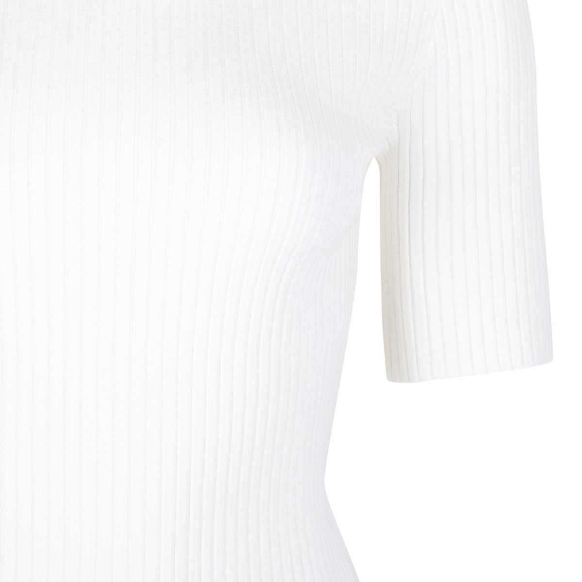 White Reedition Rib Knit T-Shirt