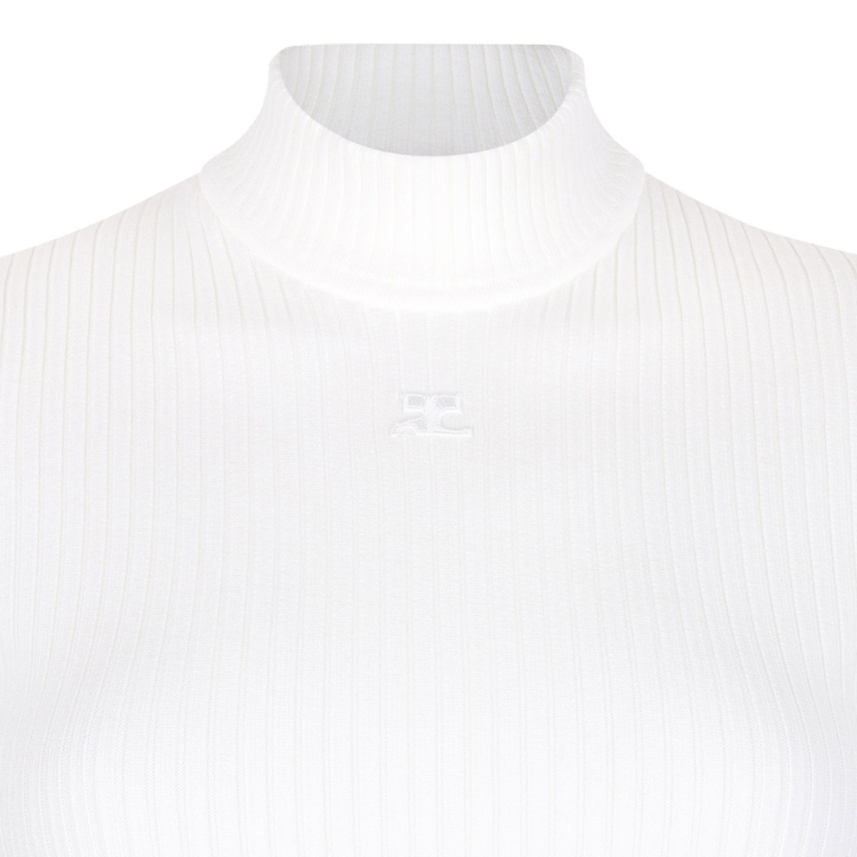 White Reedition Rib Knit T-Shirt