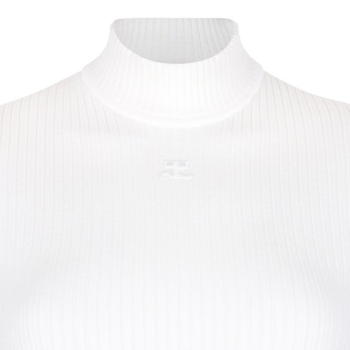 White Reedition Rib Knit T-Shirt