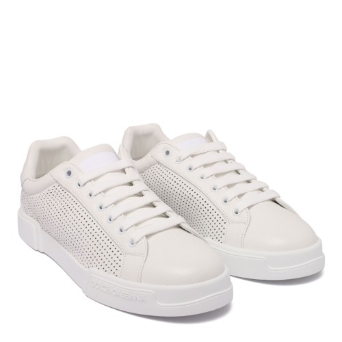 White Portofino Perforated Sneakers 2