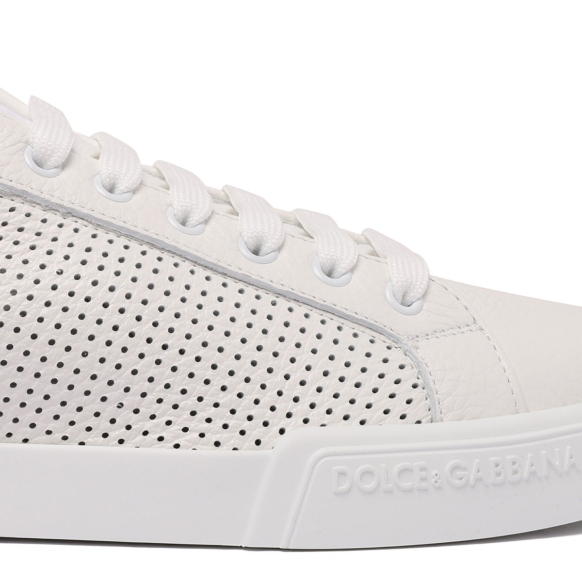 White Portofino Perforated Sneakers