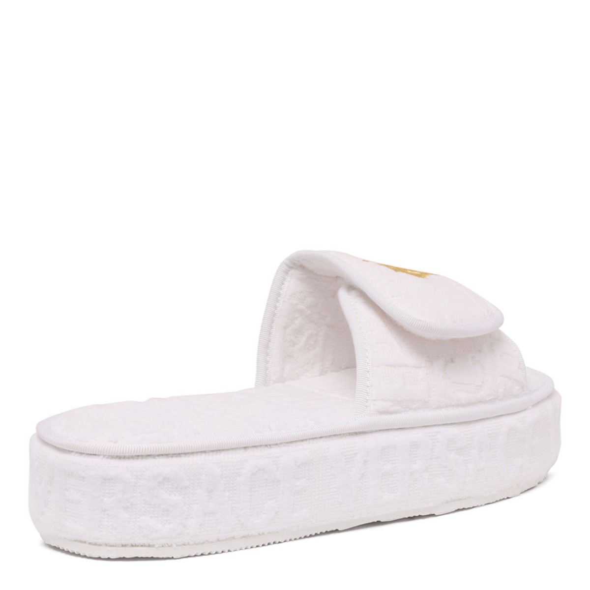 White Medusa Head Platform Slippers
