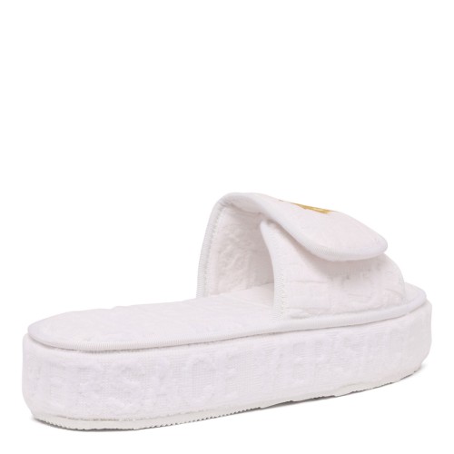White Medusa Head Platform Slippers