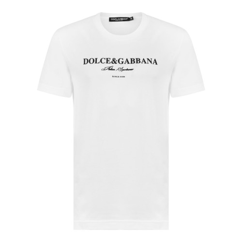 White Logo Print T-Shirt