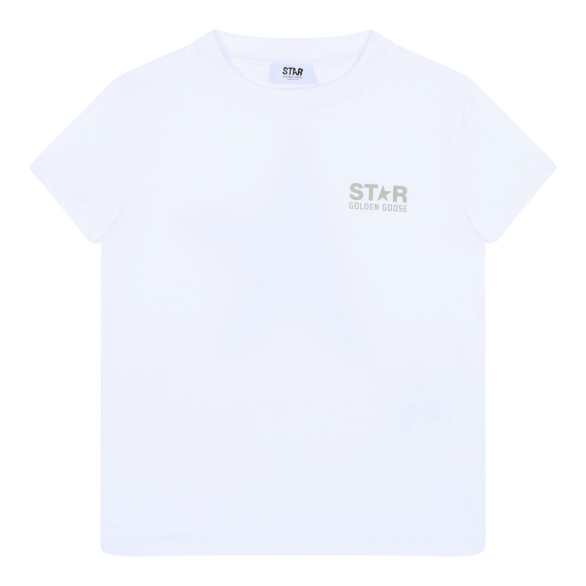 White Logo Print T-Shirt