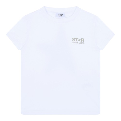 White Logo Print T-Shirt