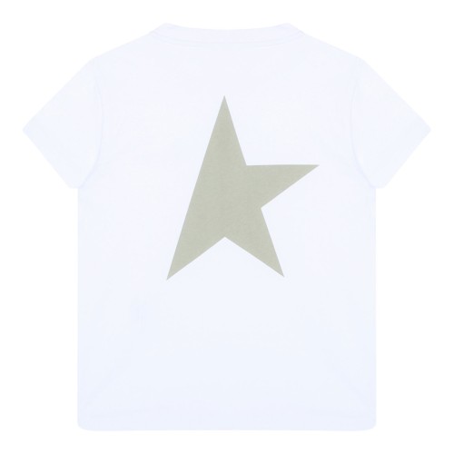 White Logo Print T-Shirt