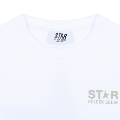 White Logo Print T-Shirt