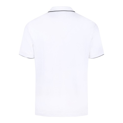 White Logo Patch Polo Shirt 2