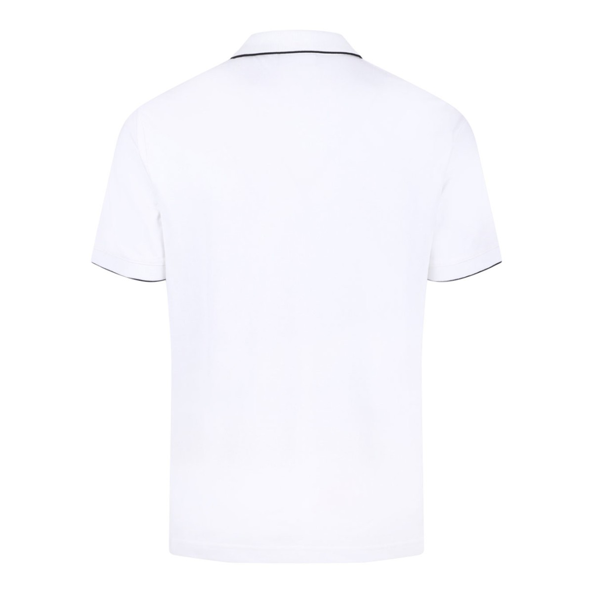 White Logo Patch Polo Shirt