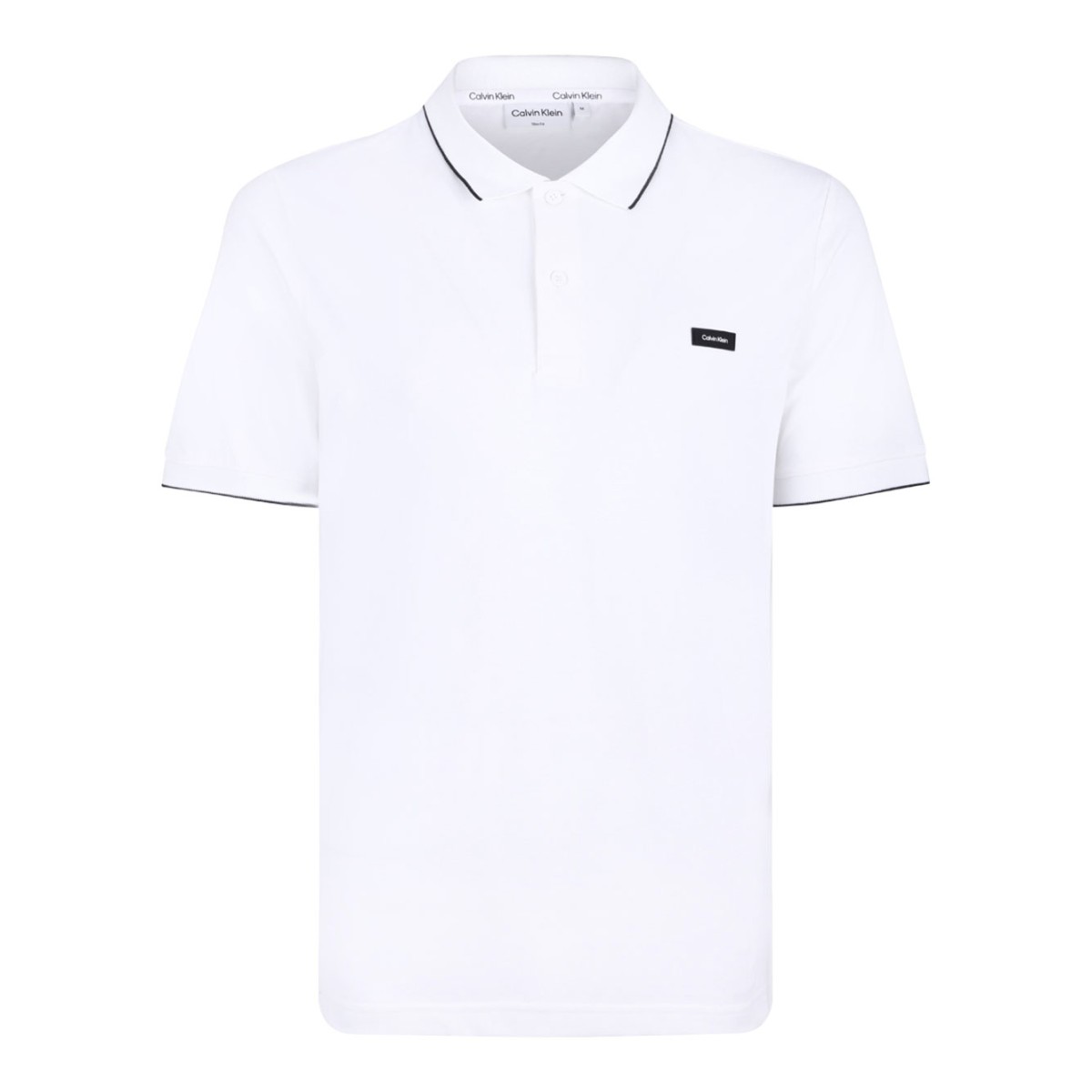 White Logo Patch Polo Shirt