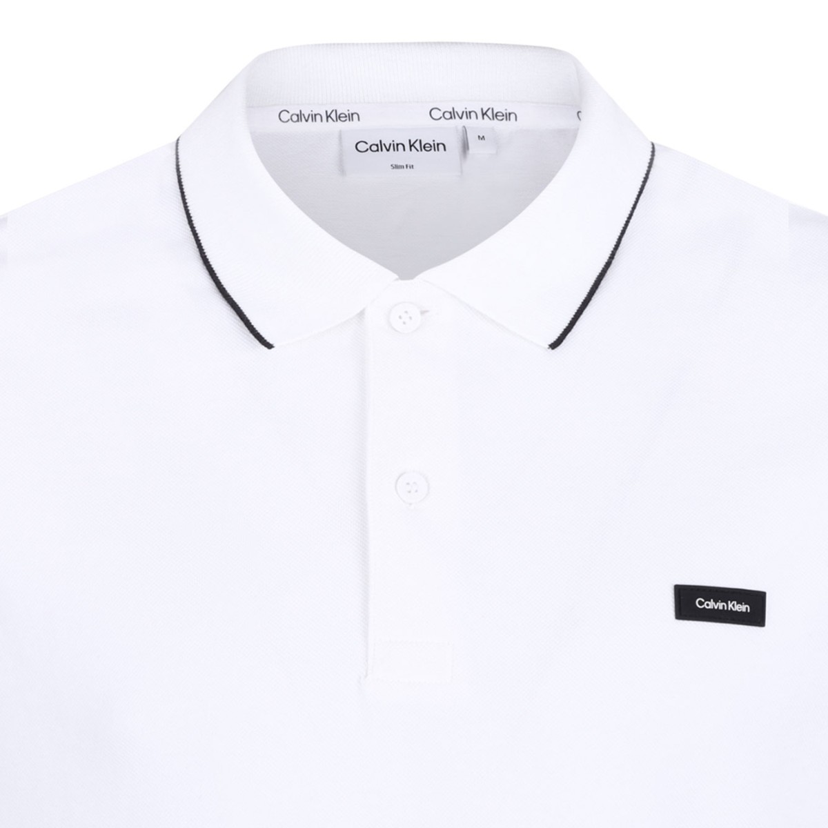 White Logo Patch Polo Shirt