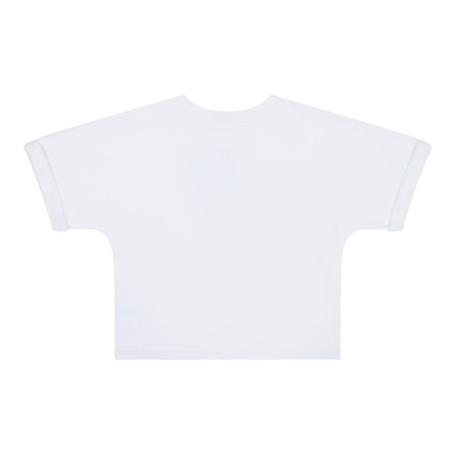 White Logo Embroidered T-Shirt 2