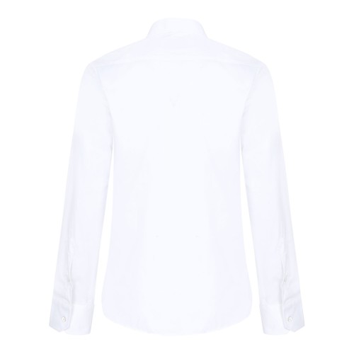 White Logo Embroidered Shirt 2