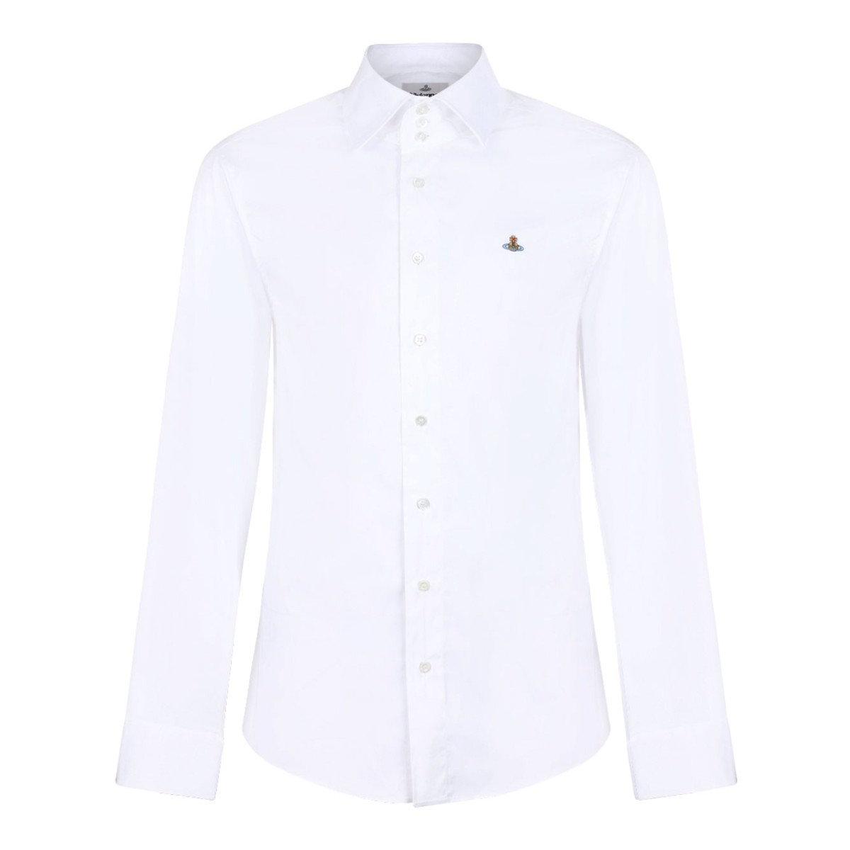 White Logo Embroidered Shirt