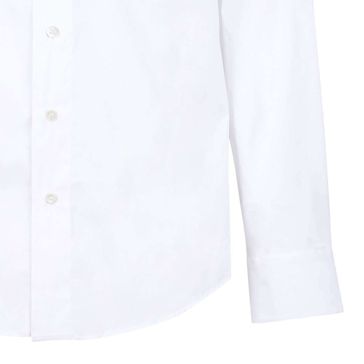 White Logo Embroidered Shirt