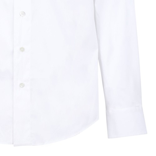 White Logo Embroidered Shirt