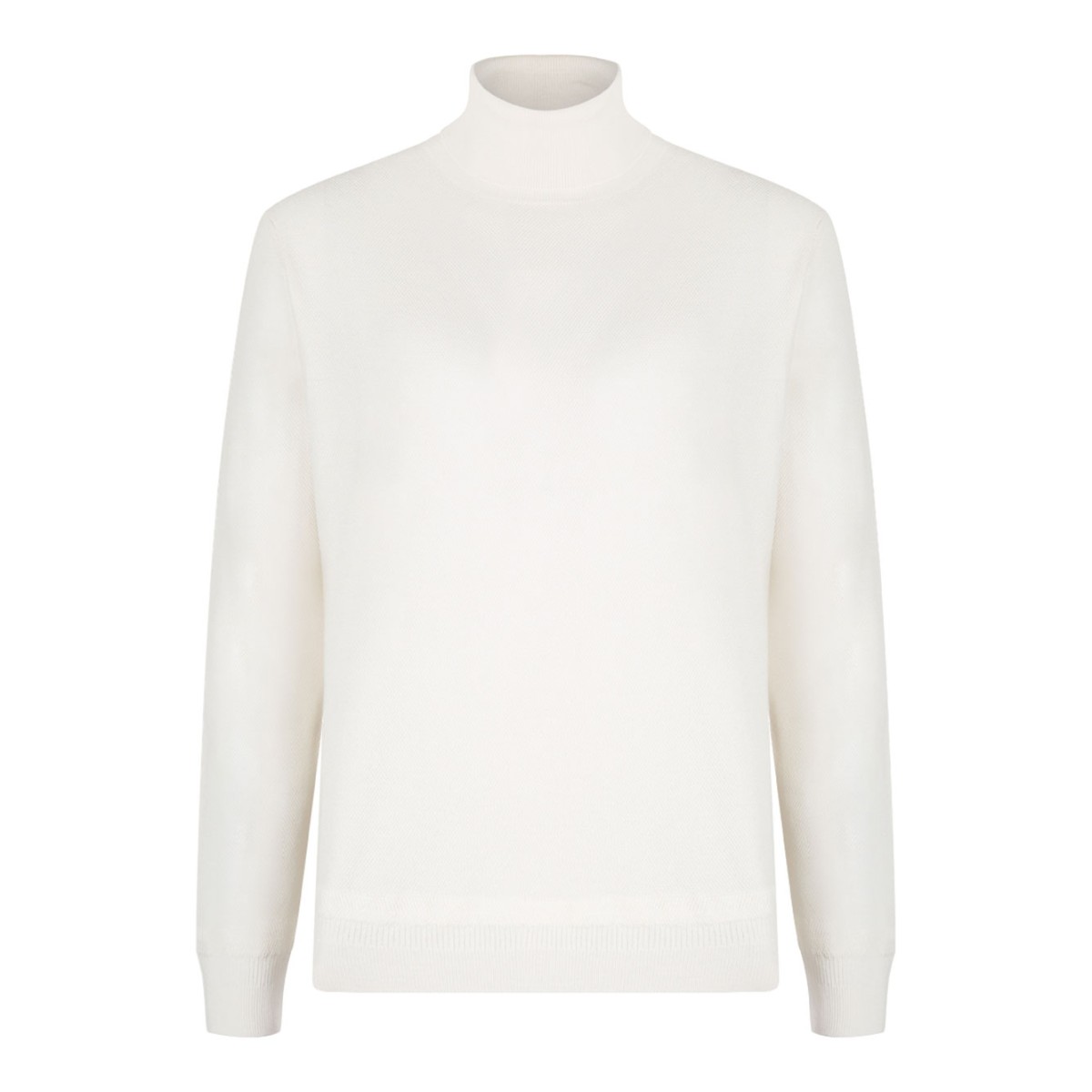 White High Neck Sweater