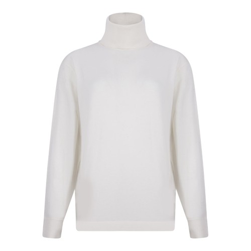 White High Neck Knitwear