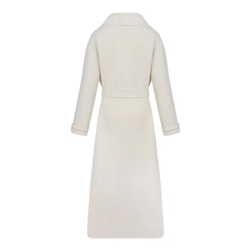 White Double Wool And Soft Cashmere Coat 2