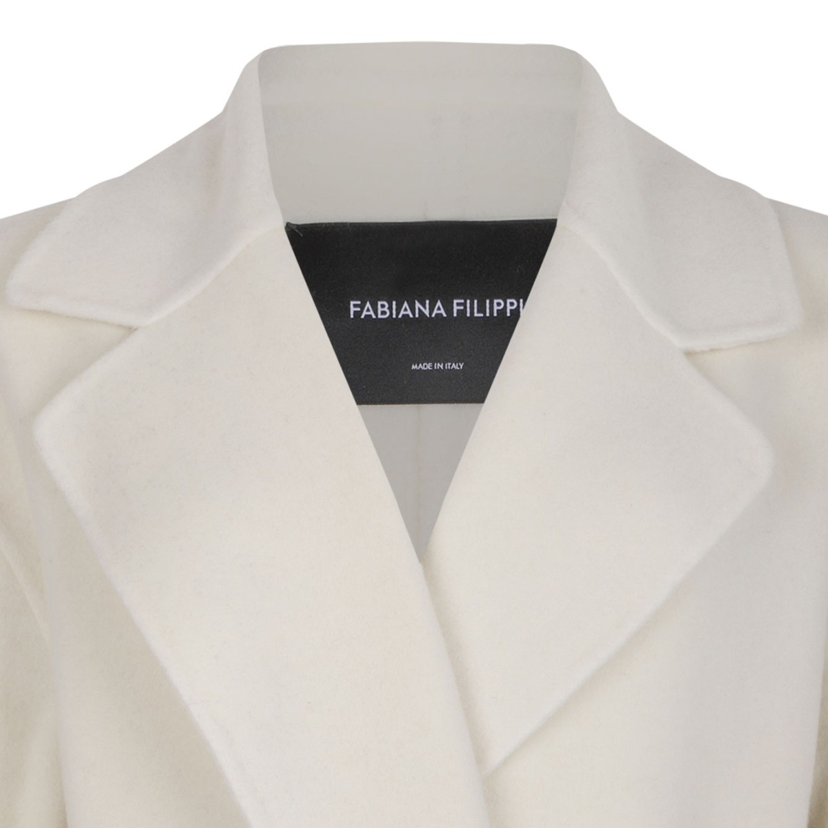 White Double Wool And Soft Cashmere Coat