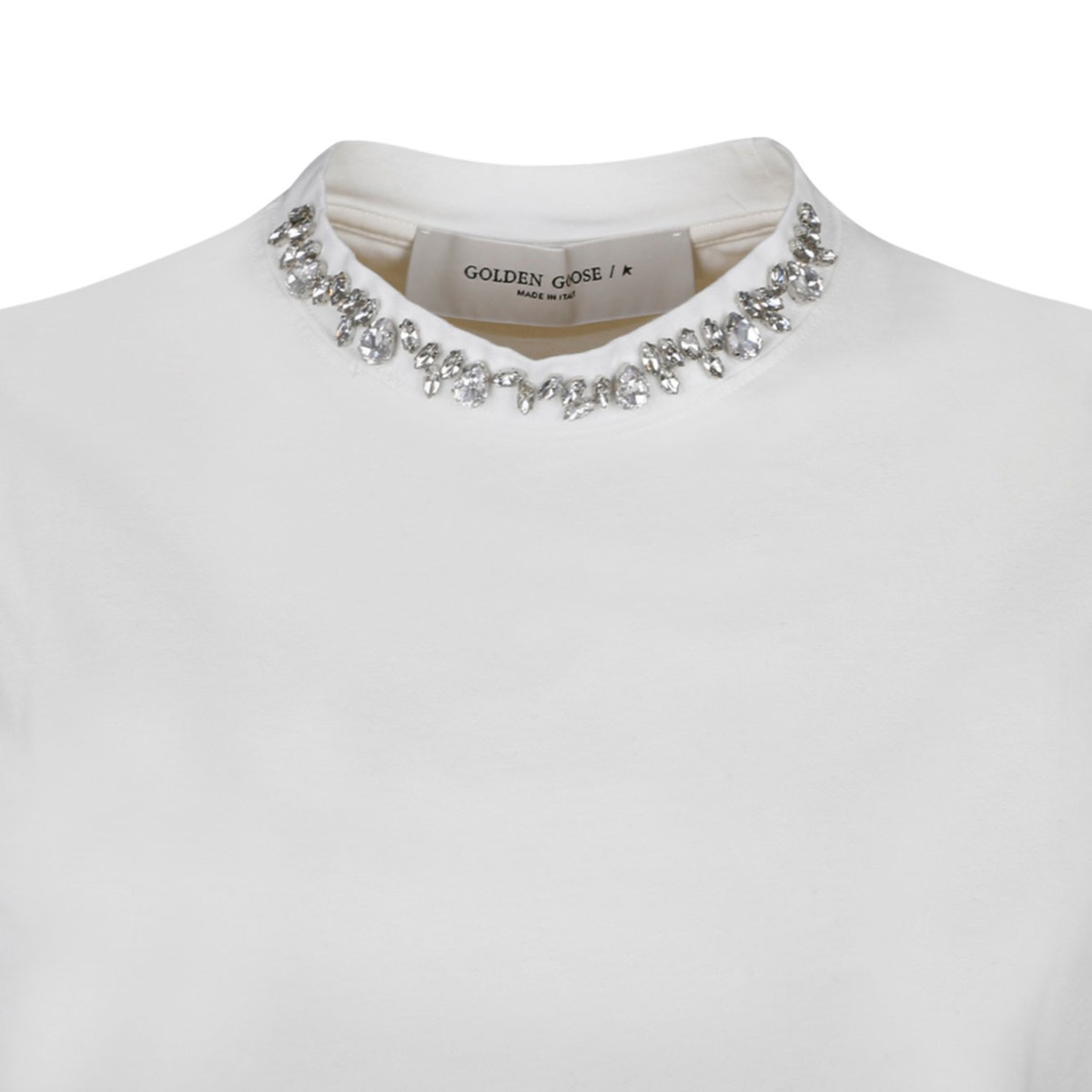 White Crystals Details T-Shirt
