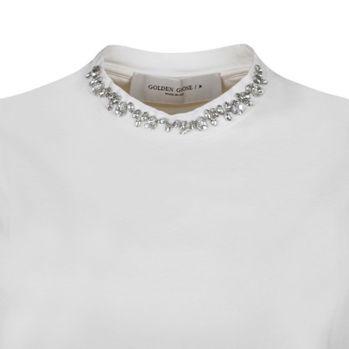 White Crystals Details T-Shirt