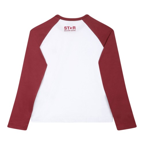White and Red Star Print T-Shirt 2