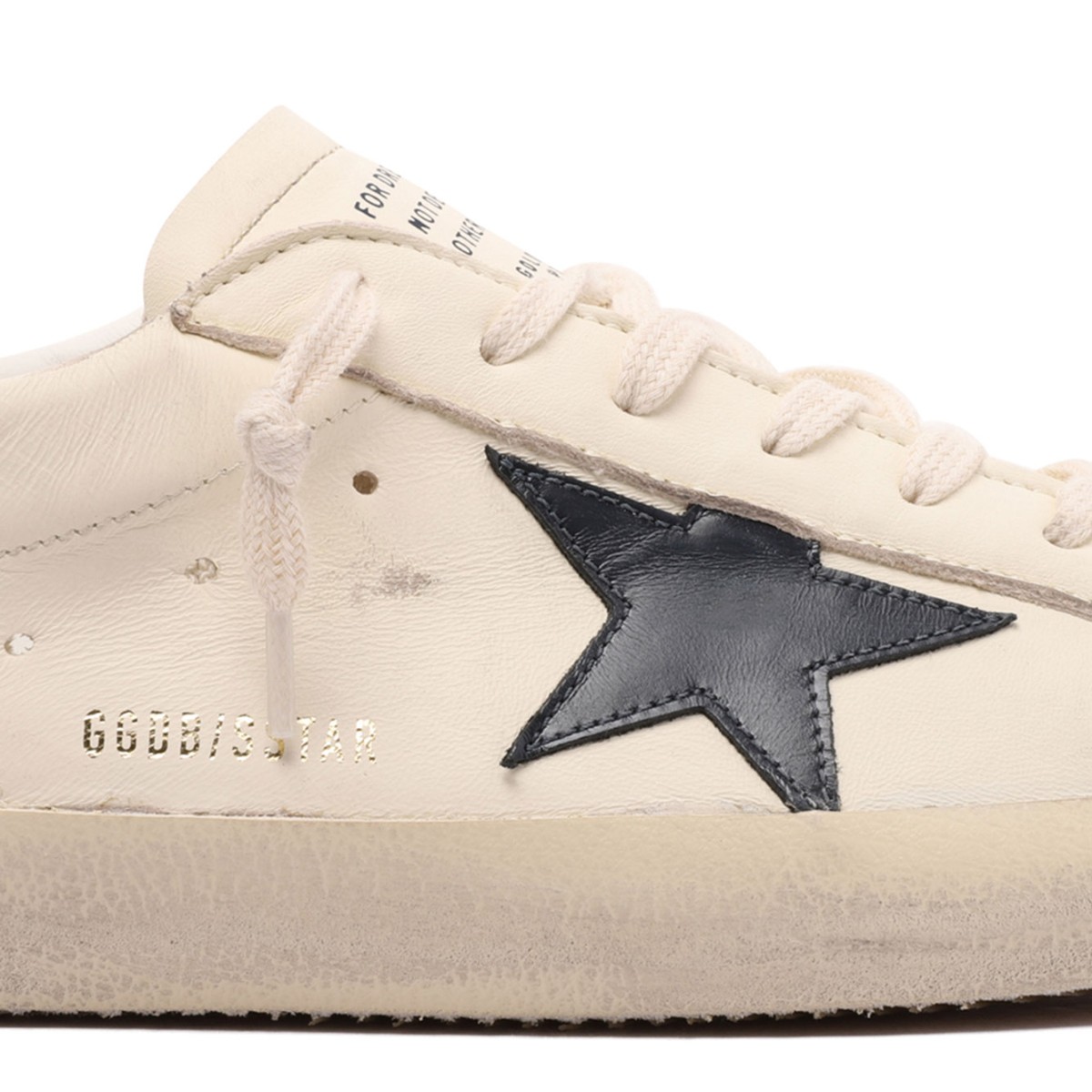 White and Black Super Star Sneakers