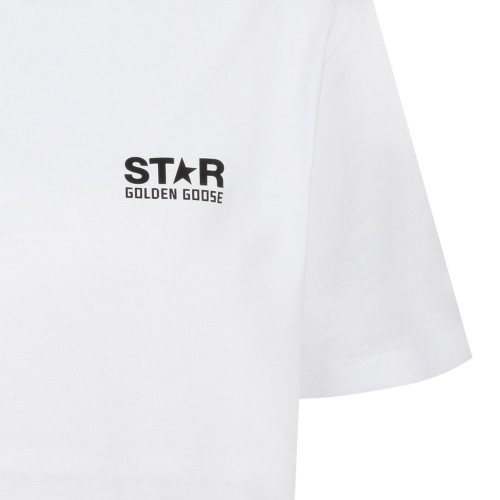 White and Black Logo Star T-Shirt