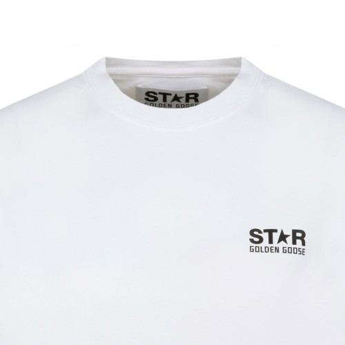 White and Black Logo Star T-Shirt
