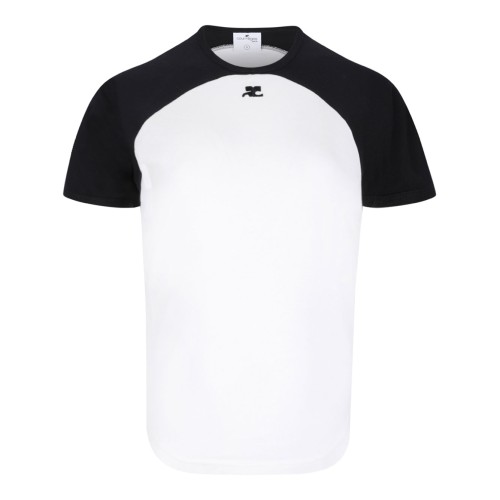 White and Black Circle Contrast T-Shirt