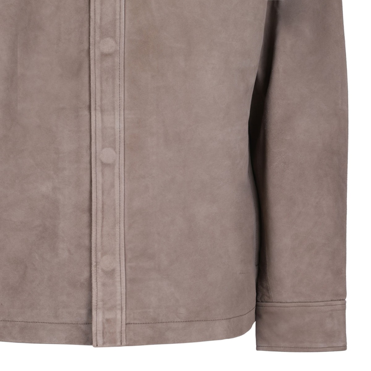 Taupe Flap Pocket Suede Jacket