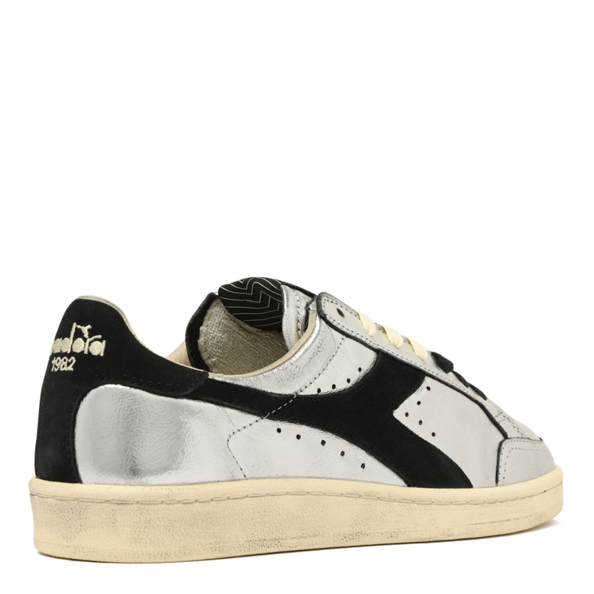 Silver Heritage Metallic Leather Sneaker