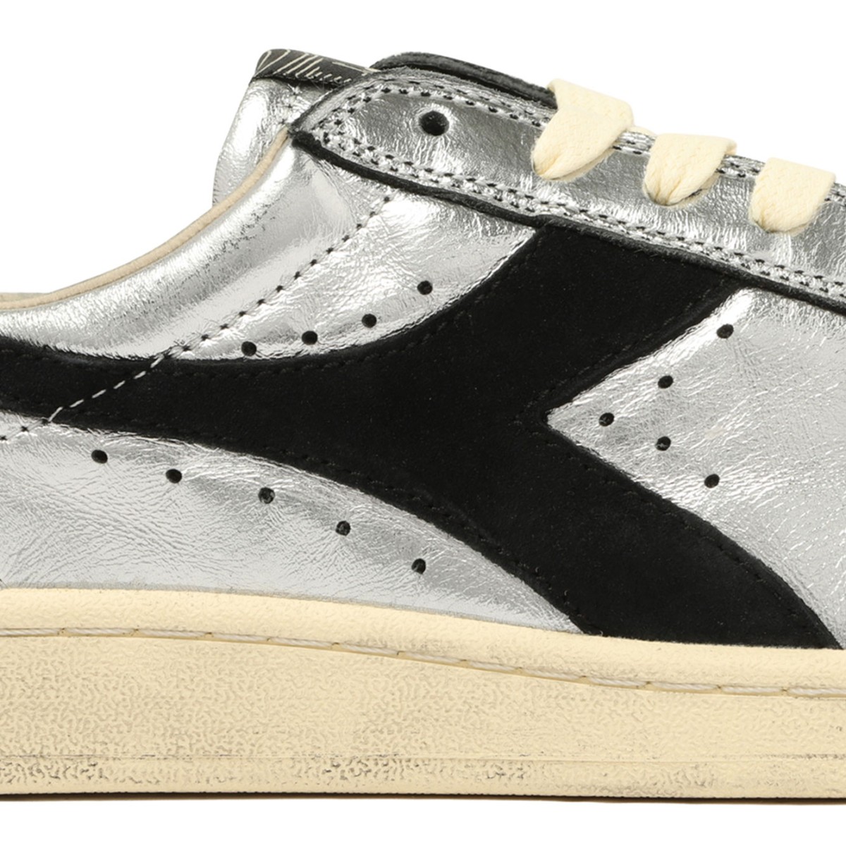 Silver Heritage Metallic Leather Sneaker