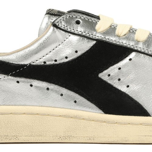 Silver Heritage Metallic Leather Sneaker