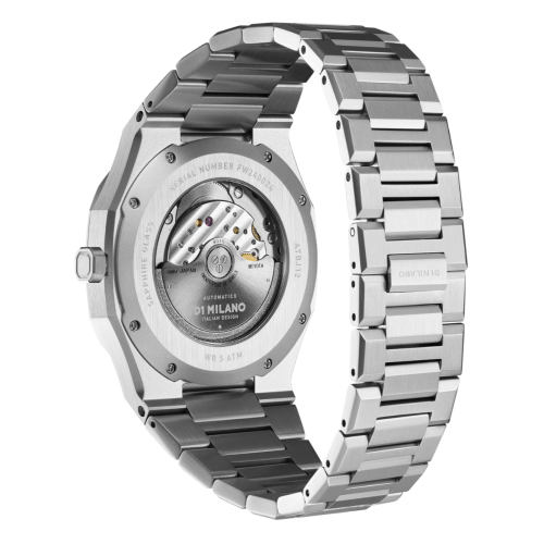 Silver and Green New Automatic Watch