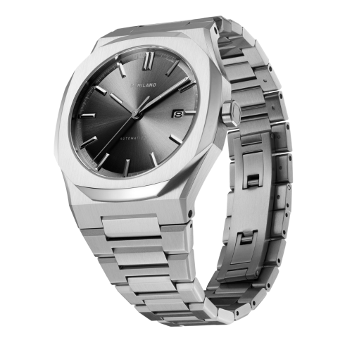 Silver and Black New Automatic Watch 2