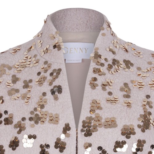 Sequined Bomber Jacket With Wide Sleeves