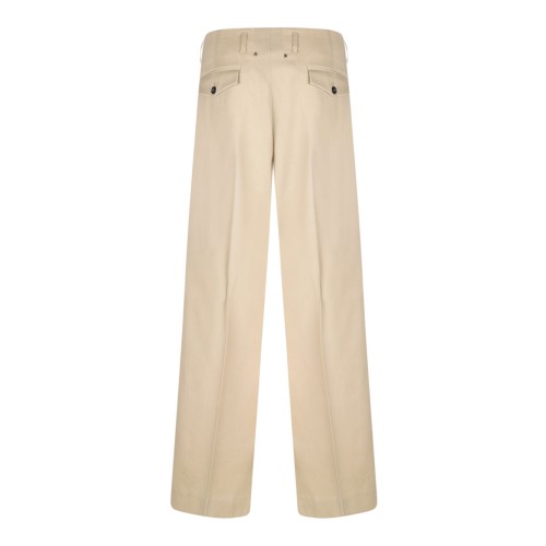 Sand Beige Wide Leg Trousers
