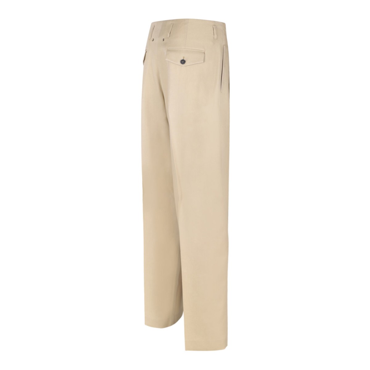 Sand Beige Wide Leg Trousers