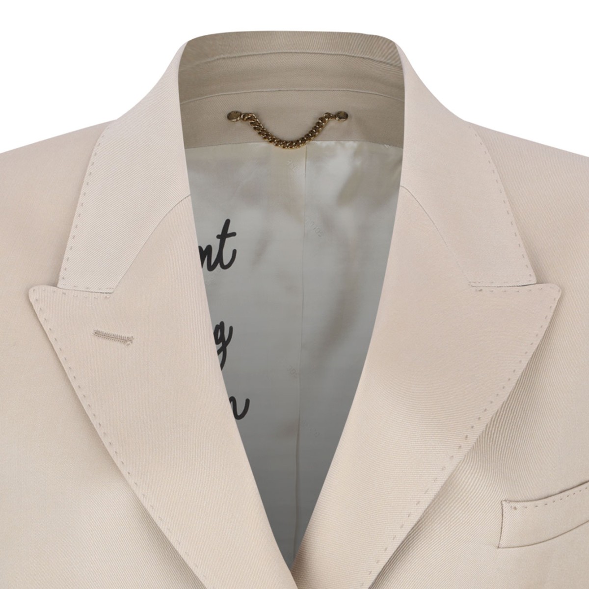 Sand Beige Double Breasted Blazer