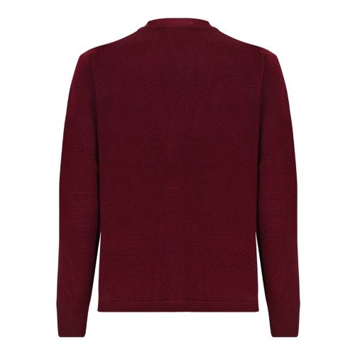 Red Orb-Embellishment Cardigan 2