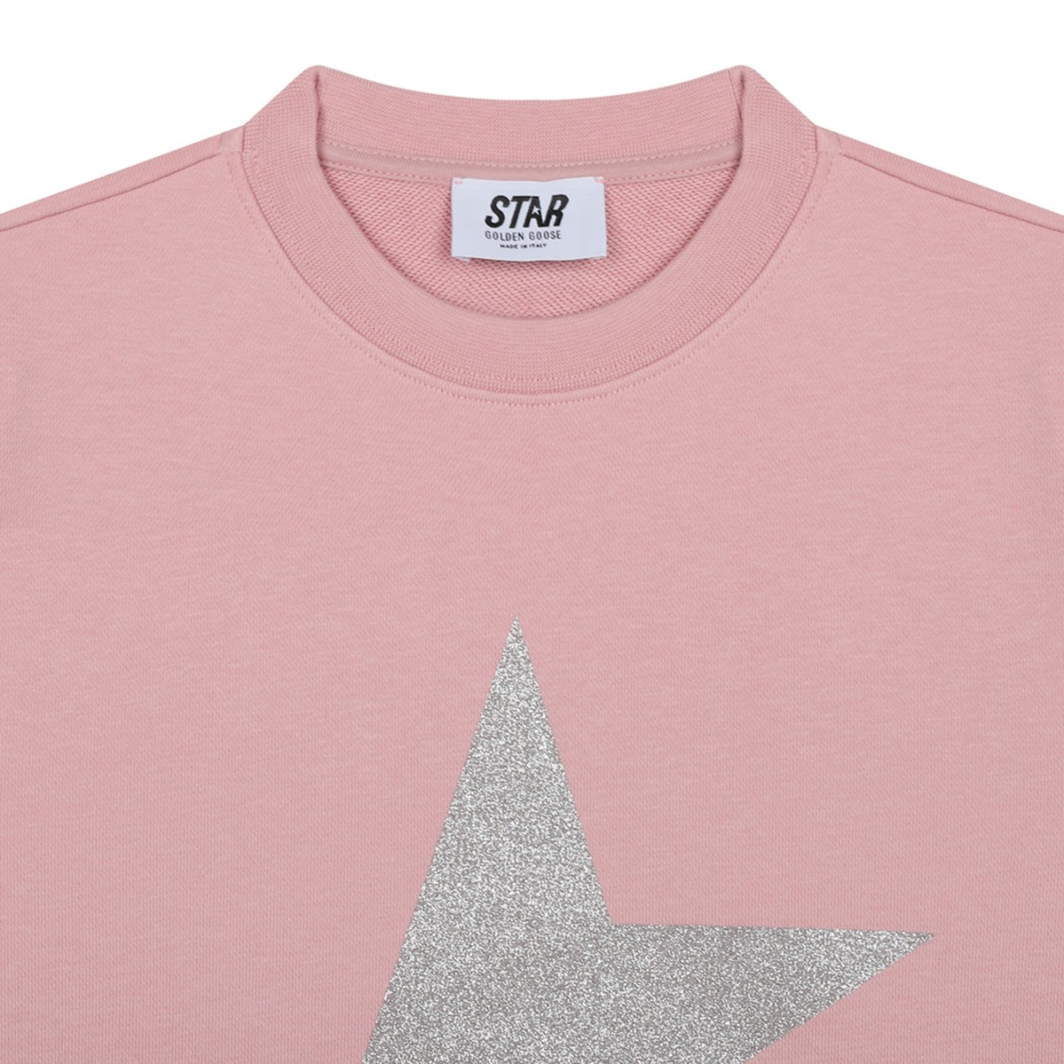 Pink Glitter Star Patch Sweatshirt