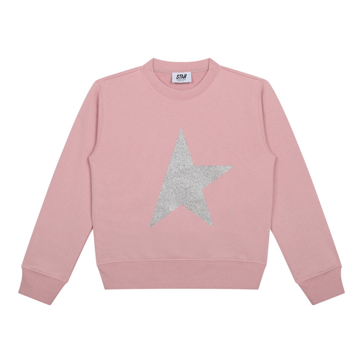 Pink Glitter Star Patch Sweatshirt