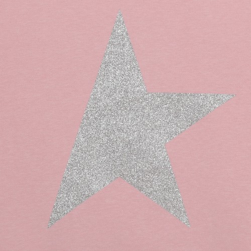 Pink Glitter Star Patch Sweatshirt