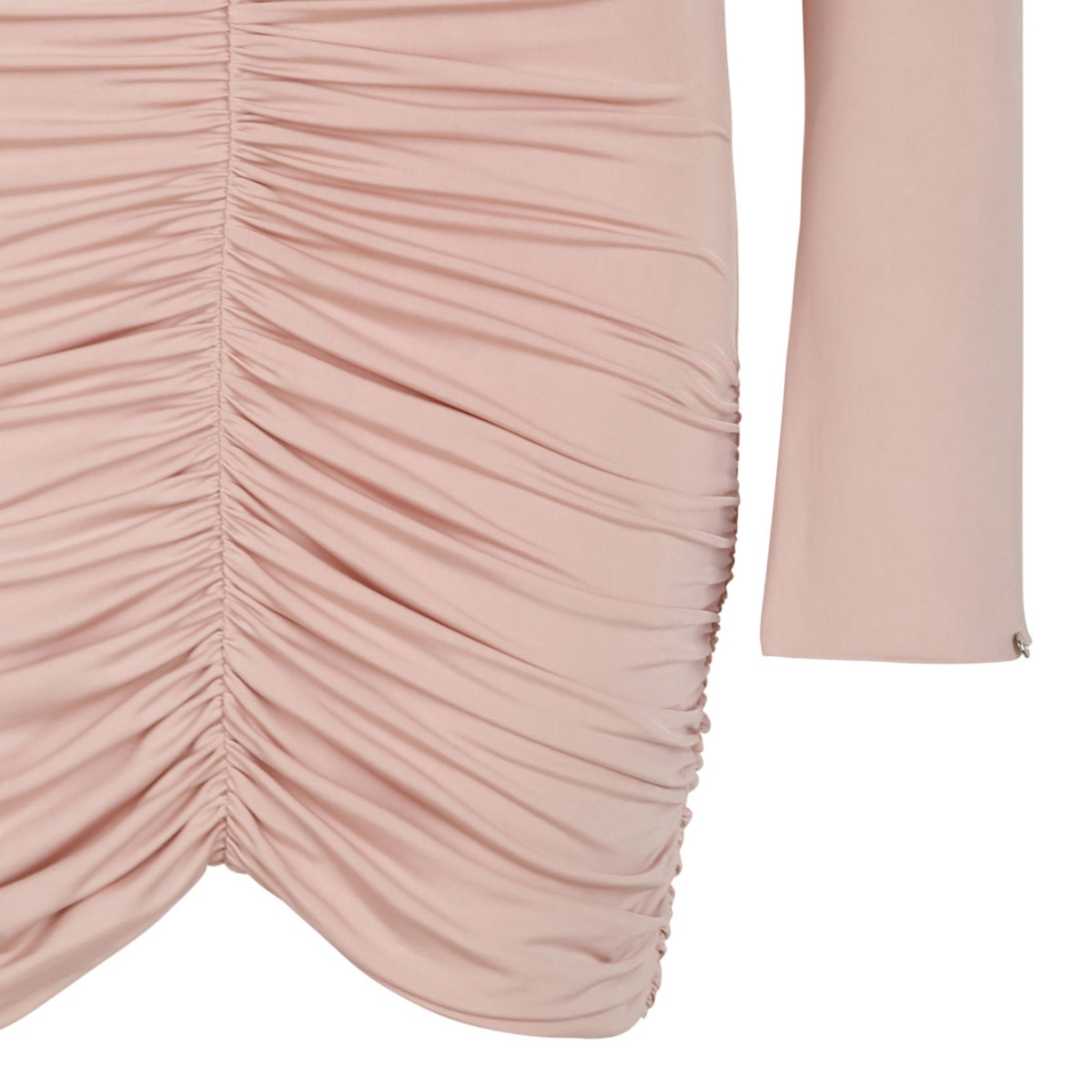 Nude Crystal Embellished Mini Dress